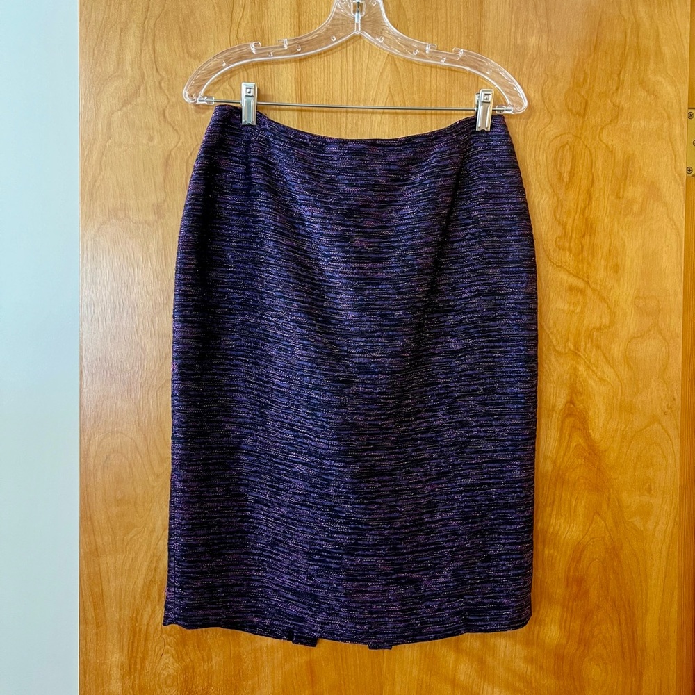Lafayette 148 New York Women’s Viscose Wool Blend Tweed Pencil Skirt Size 6